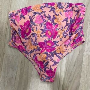 MATERNITY Floral High-Waisted Bikini Bottom